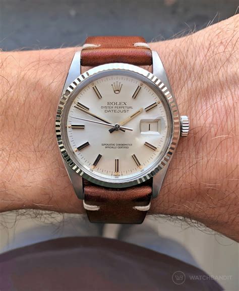 brown leather straps rolex|Rolex datejust on leather strap.